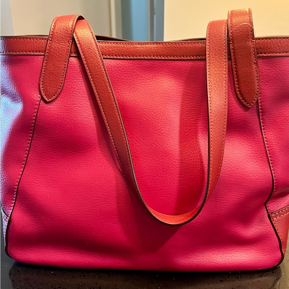 Coach Tote 27 Colorblock with Horae and Carriage - Picture 7 of 10
